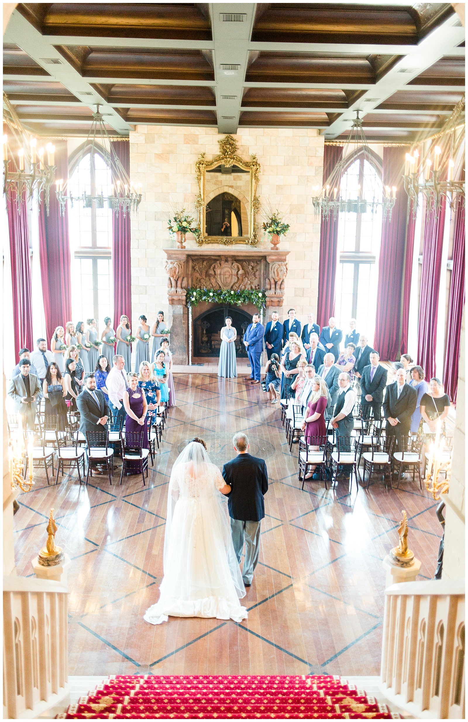 Dover Hall indoor wedding ceremony 